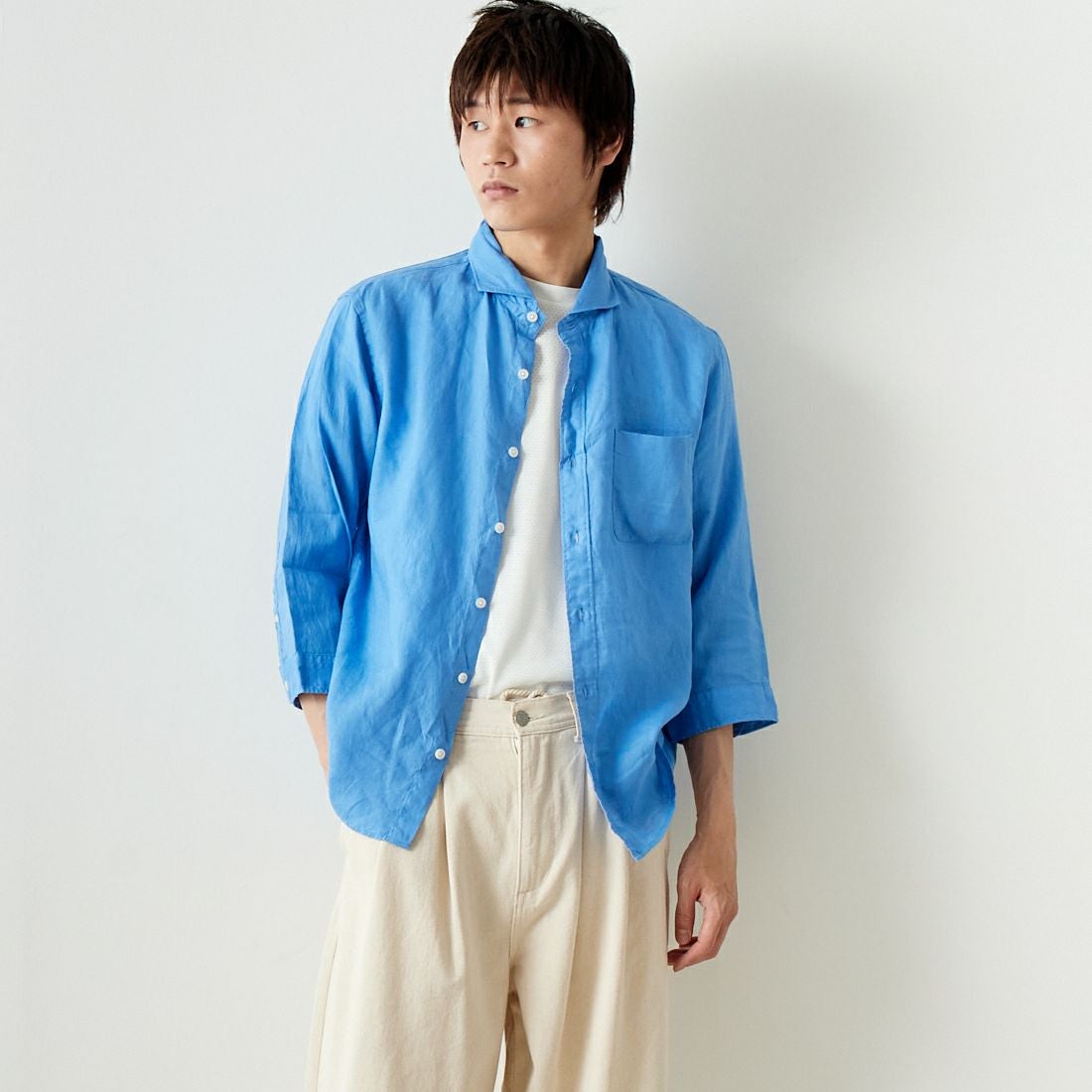 520 BLUE&&モデル身長：182cm 着用サイズ：L&&