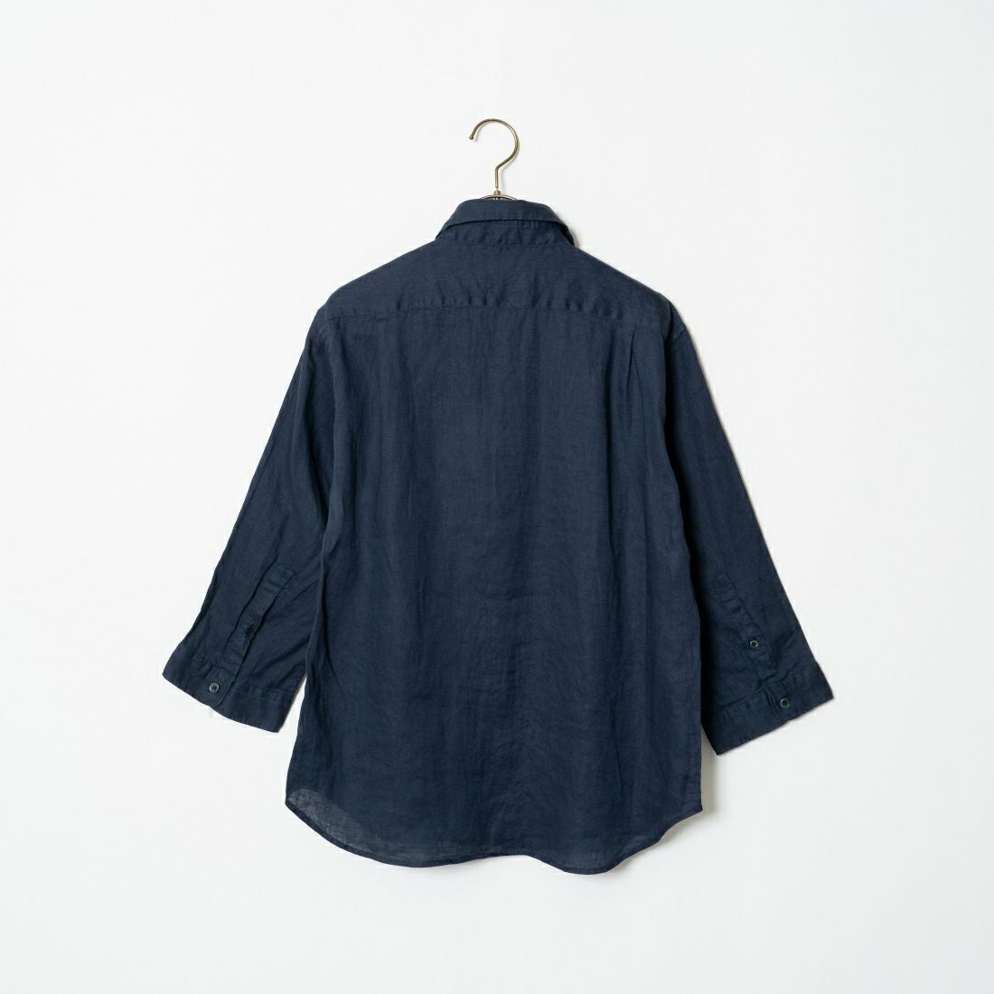 33Degrees [サーティスリーディグリーズ] フレンチリネン 七分袖シャツ [BFQ210] 540 NAVY