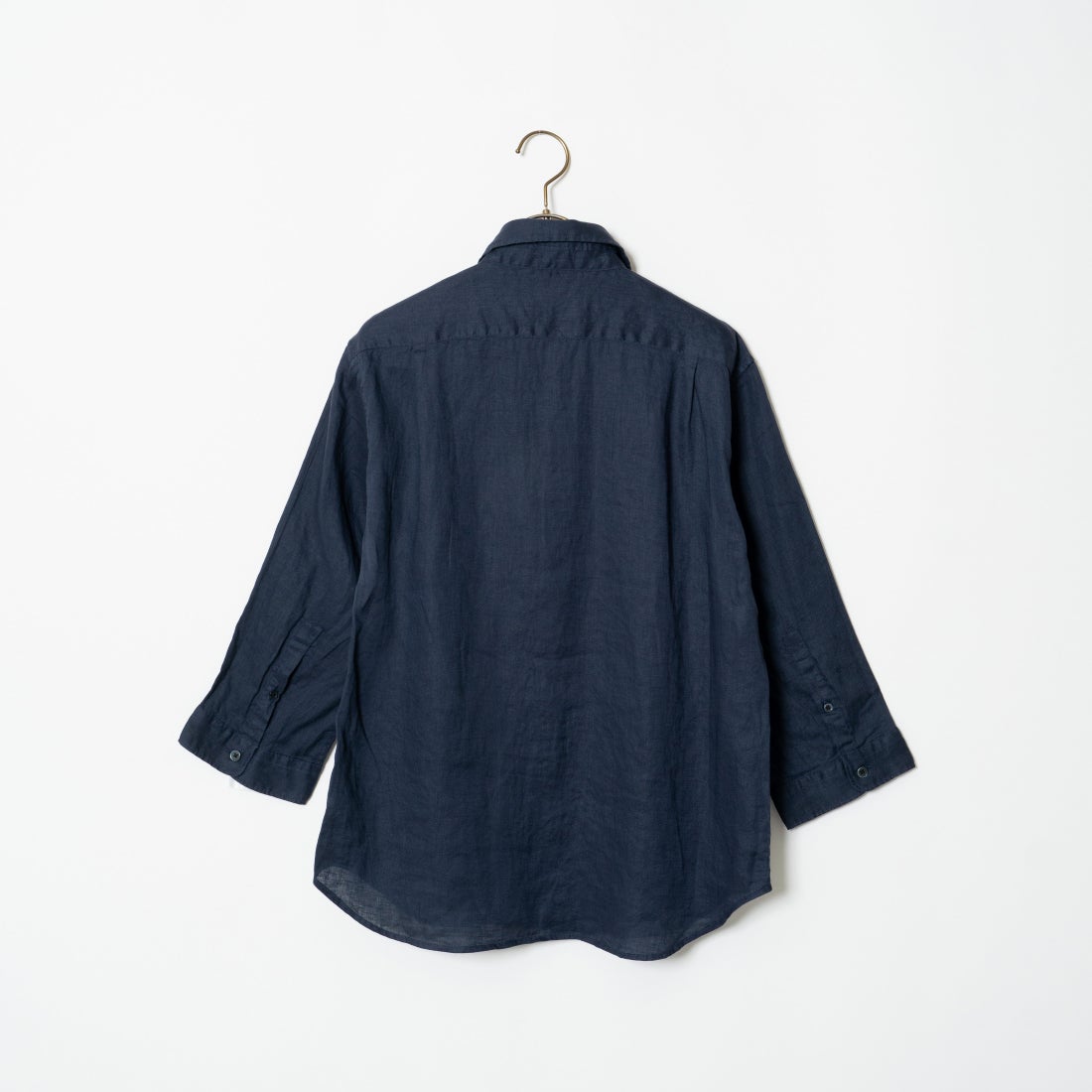 33Degrees [サーティスリーディグリーズ] フレンチリネン 七分袖シャツ [BFQ210] 540 NAVY