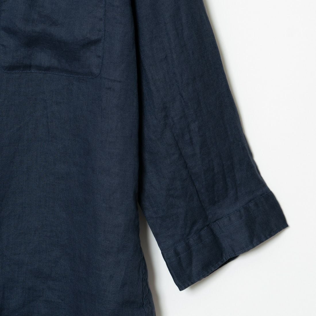 33Degrees [サーティスリーディグリーズ] フレンチリネン 七分袖シャツ [BFQ210] 540 NAVY