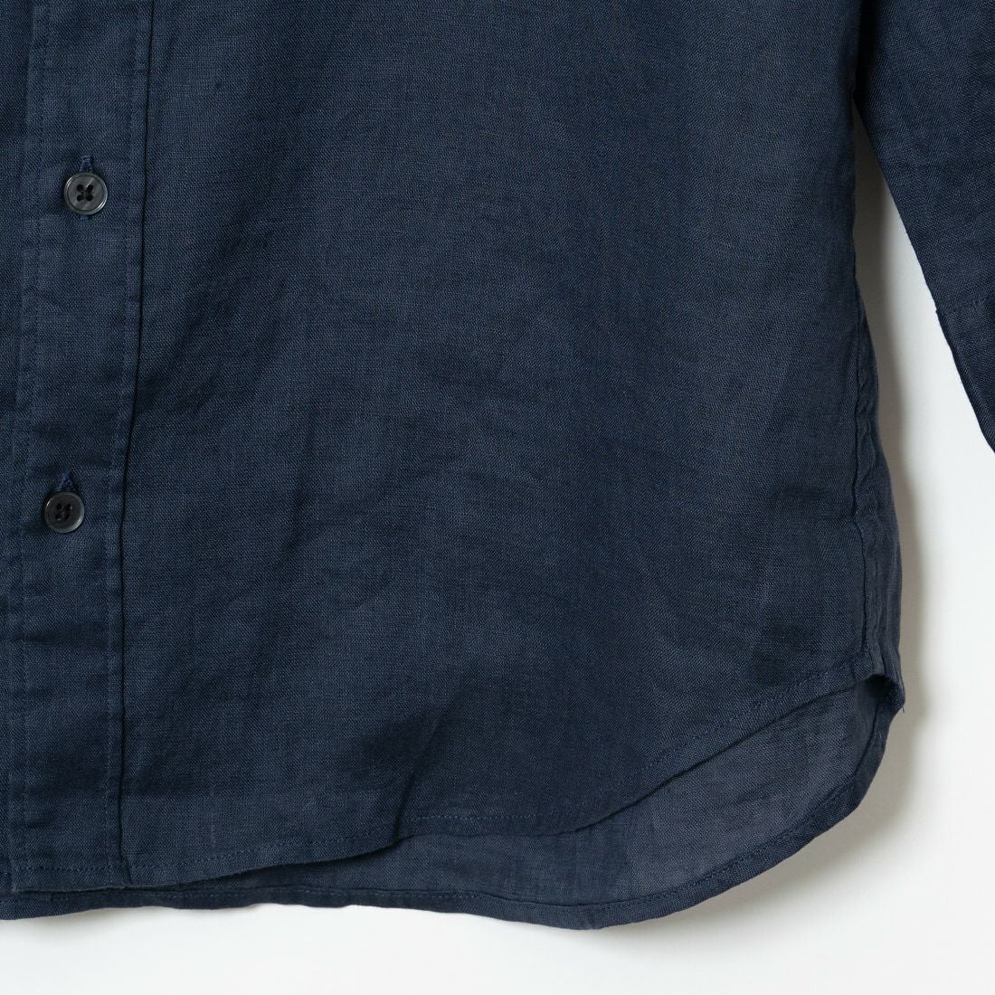 33Degrees [サーティスリーディグリーズ] フレンチリネン 七分袖シャツ [BFQ210] 540 NAVY