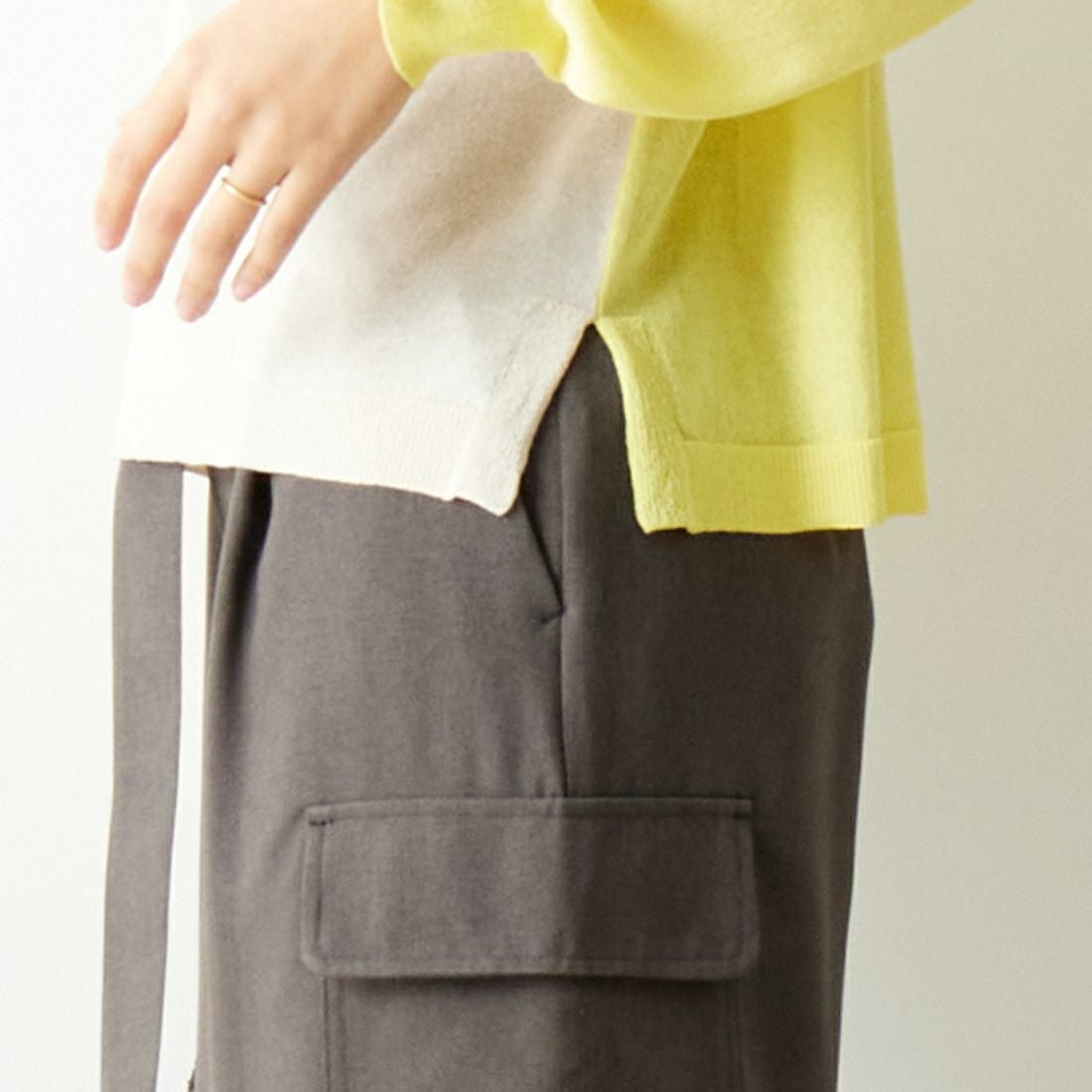 Jeans Factory Clothes [ジーンズファクトリークローズ] 2WAY UVカットカーディガン [116-5026] IVORY/YELL