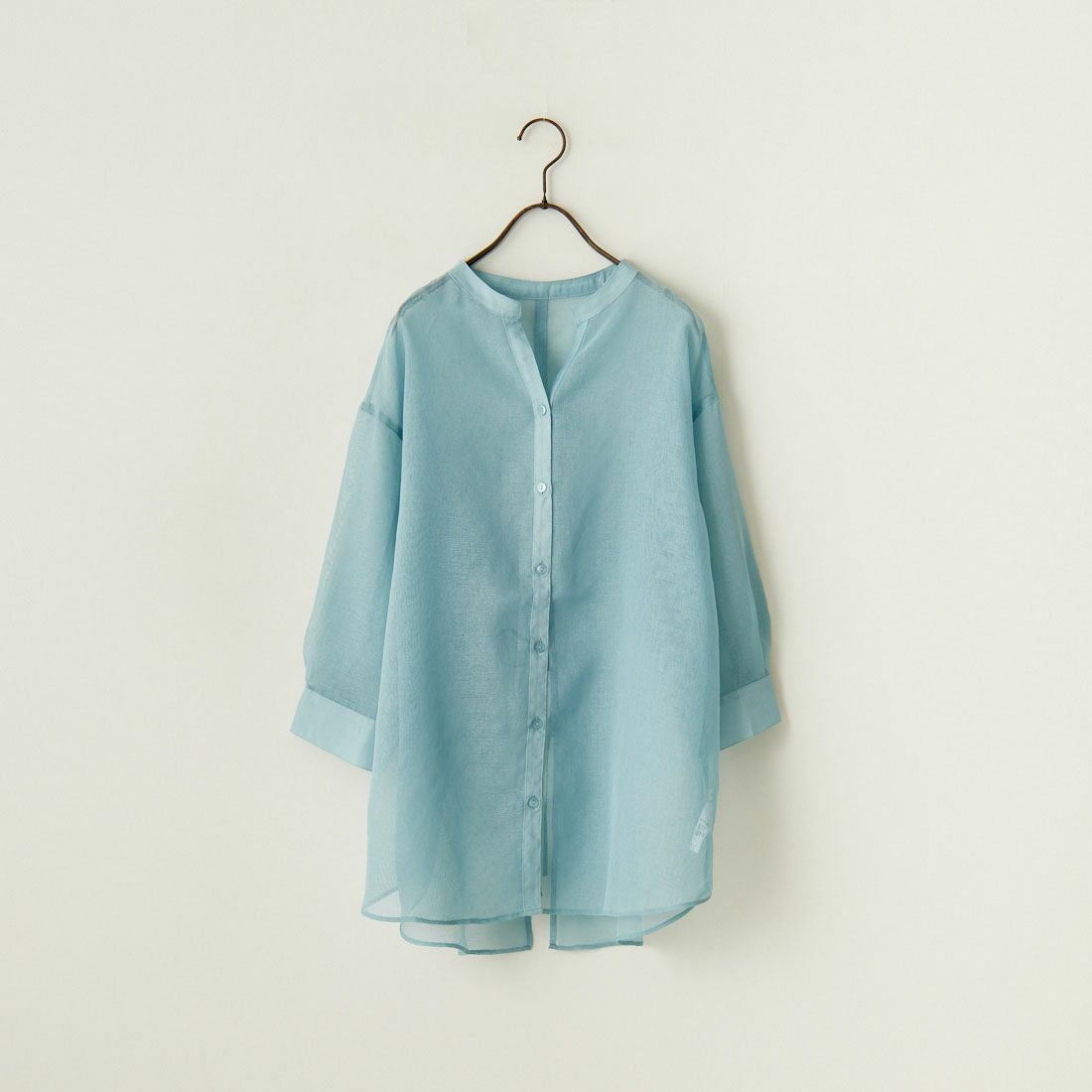 Jf Ready Made [ジェイエフレディメイド] シアーリネンバックリボンシャツ [754376] 72 ｸﾞﾘｰﾝ