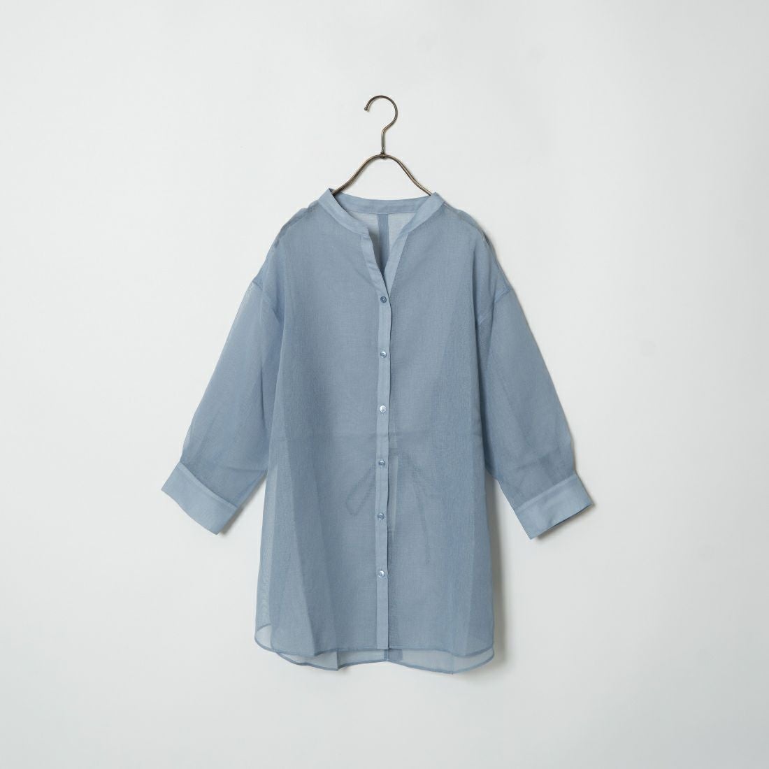 Jf Ready Made [ジェイエフレディメイド] シアーリネンバックリボンシャツ [754376] 86 ﾗｲﾄﾌﾞﾙｰ