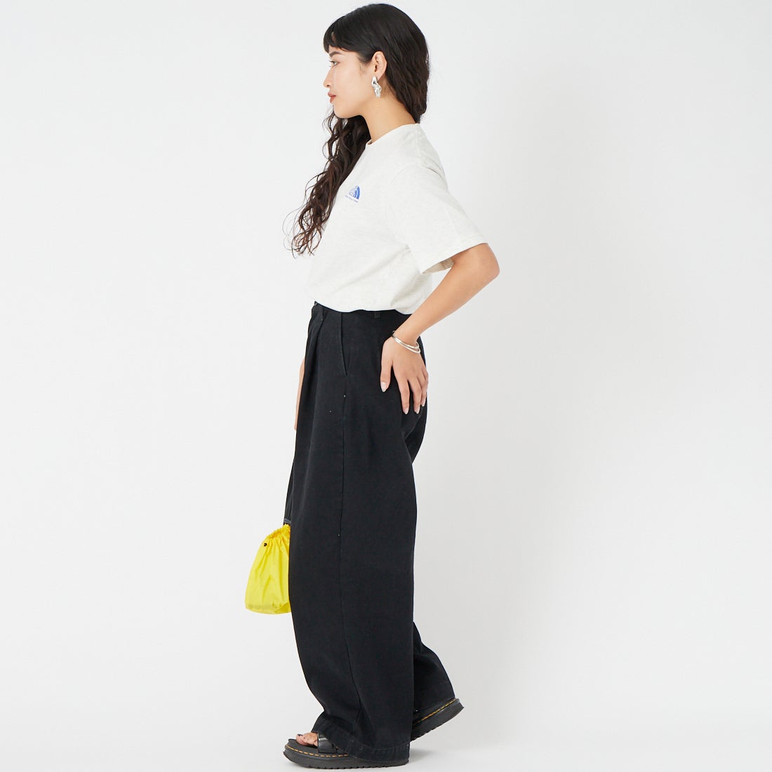 THE NORTH FACE [ザ ノースフェイス] ショートスリーブ ヒストリカルロゴTシャツ [NT32407] WX &&モデル身長：162cm 着用サイズ：S&&