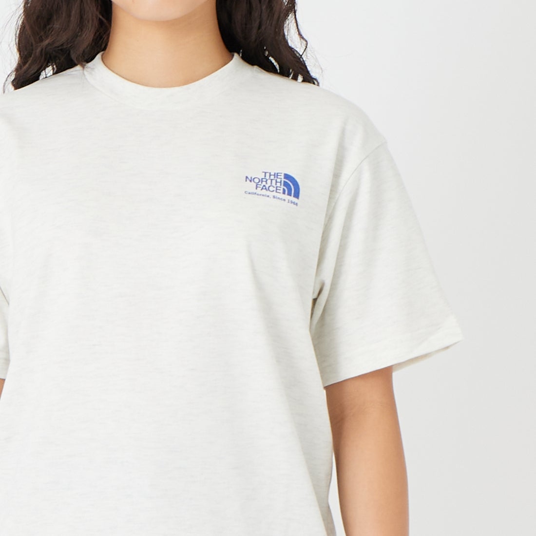 THE NORTH FACE [ザ ノースフェイス] ショートスリーブ ヒストリカルロゴTシャツ [NT32407] WX &&モデル身長：162cm 着用サイズ：S&&