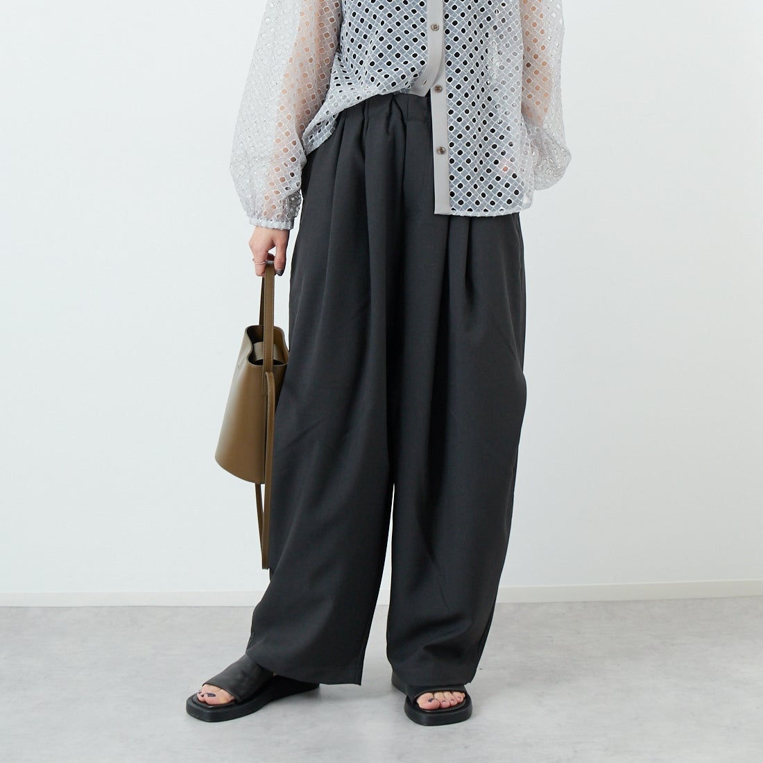 mizuiro ind [ミズイロインド] ワイドカーゴパンツ [1-260016