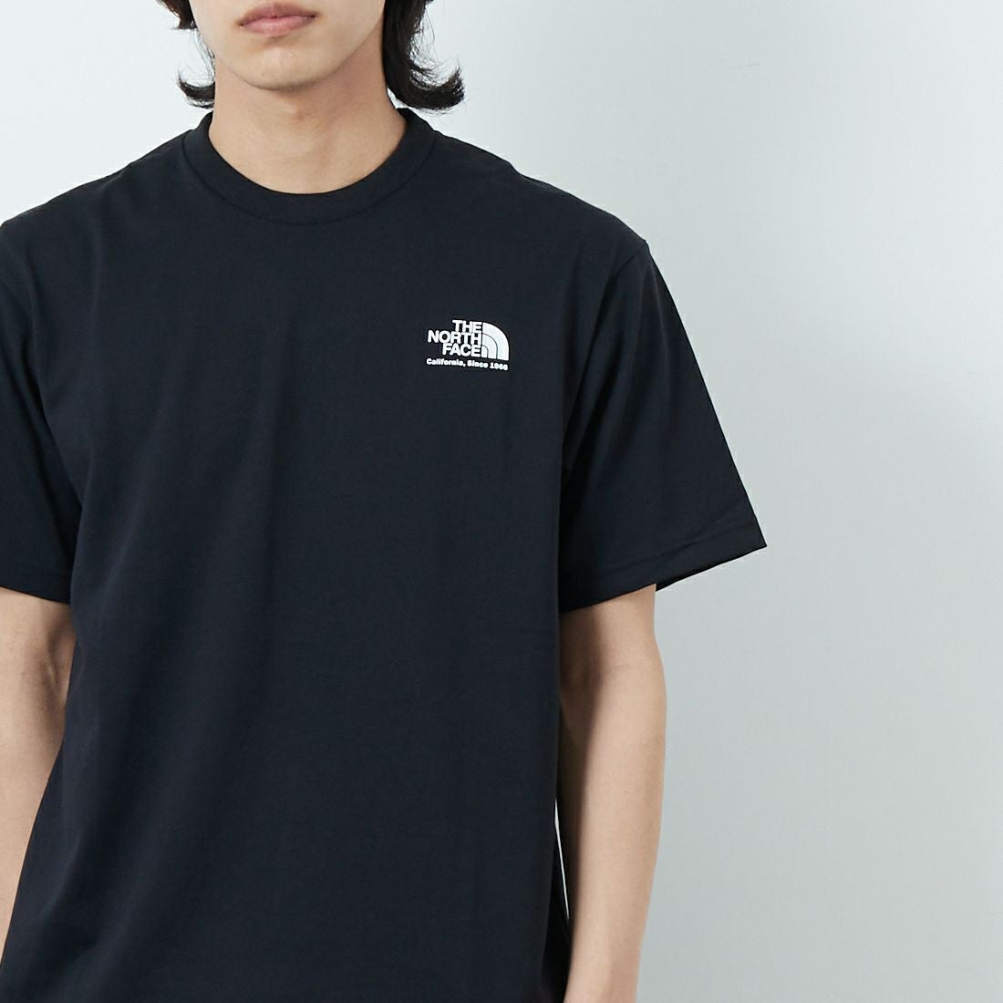 THE NORTH FACE [ザ ノースフェイス] ショートスリーブ ヒストリカルロゴTシャツ [NT32407] K &&モデル身長：179cm 着用サイズ：M&&