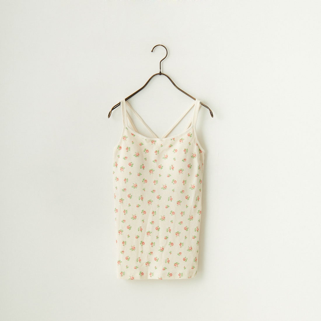 JE MORGAN [ジェイイーモーガン] ワッフル花柄キャミソール [JD764-29S] 34 NAT/RED