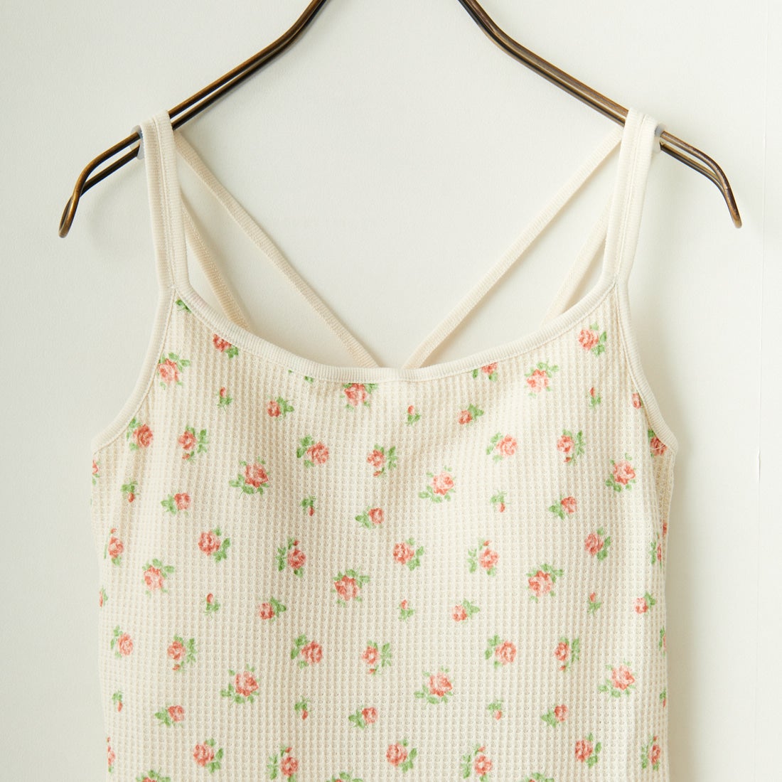 JE MORGAN [ジェイイーモーガン] ワッフル花柄キャミソール [JD764-29S] 34 NAT/RED