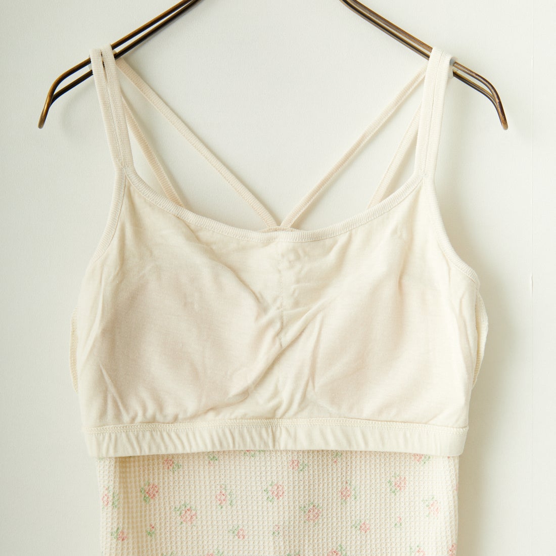 JE MORGAN [ジェイイーモーガン] ワッフル花柄キャミソール [JD764-29S] 34 NAT/RED