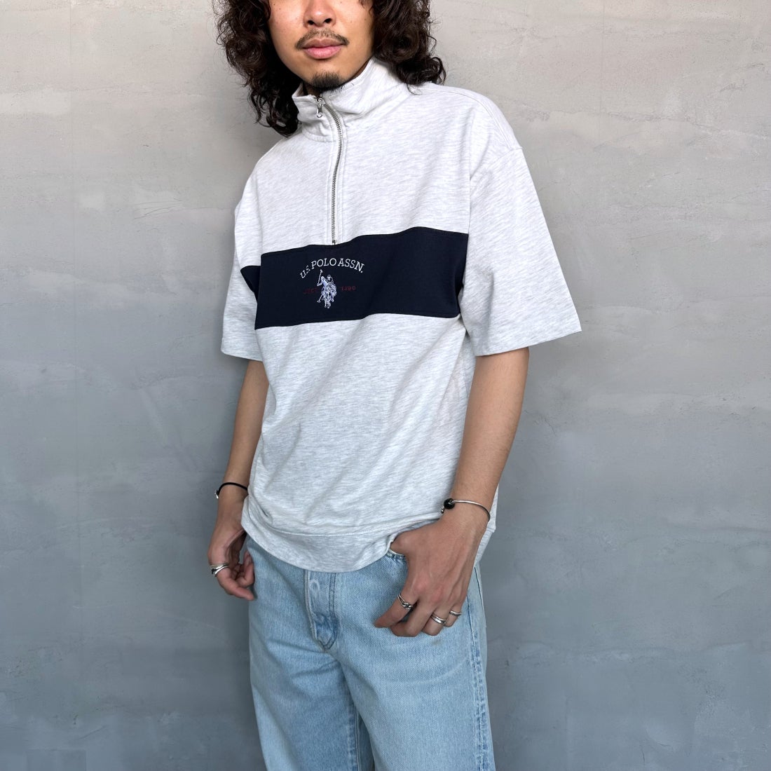 Aｸﾞﾚｰ&&モデル身長：173cm 着用サイズ：M&&