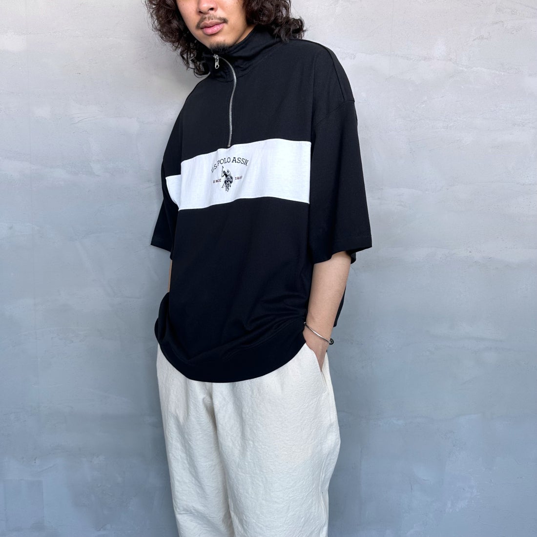ﾌﾞﾗｯｸ&&モデル身長：173cm 着用サイズ：XL&&