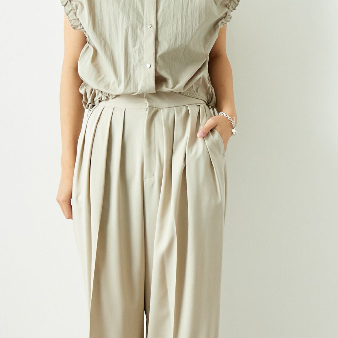 Jeans Factory Clothes [ジーンズファクトリークローズ] メニータックパンツ [21242057] 033 ﾍﾞｰｼﾞｭ