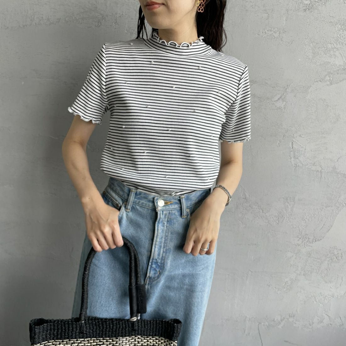 50 OFF/BLK&&モデル身長：160cm 着用サイズ：F&&