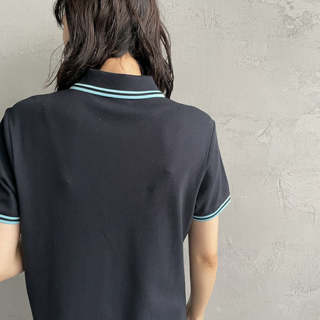 FRED PERRY [フレッドペリー] ツインティップドドレス [D3600] Y60 NAVY/M &&モデル身長：160cm 着用サイズ：10&&