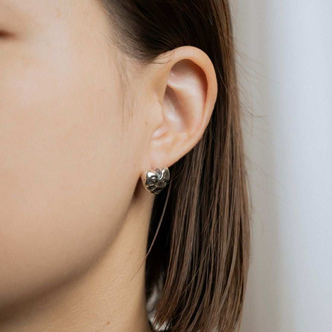 aura [オーラ] ヴィンテージハートピアス [A-P009] SILVER