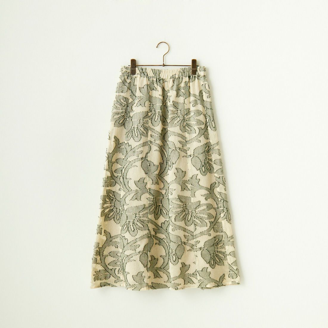 Jeans Factory Clothes [ジーンズファクトリークローズ] ネットカットジャガードフレアスカート [24771-PF] GREEN