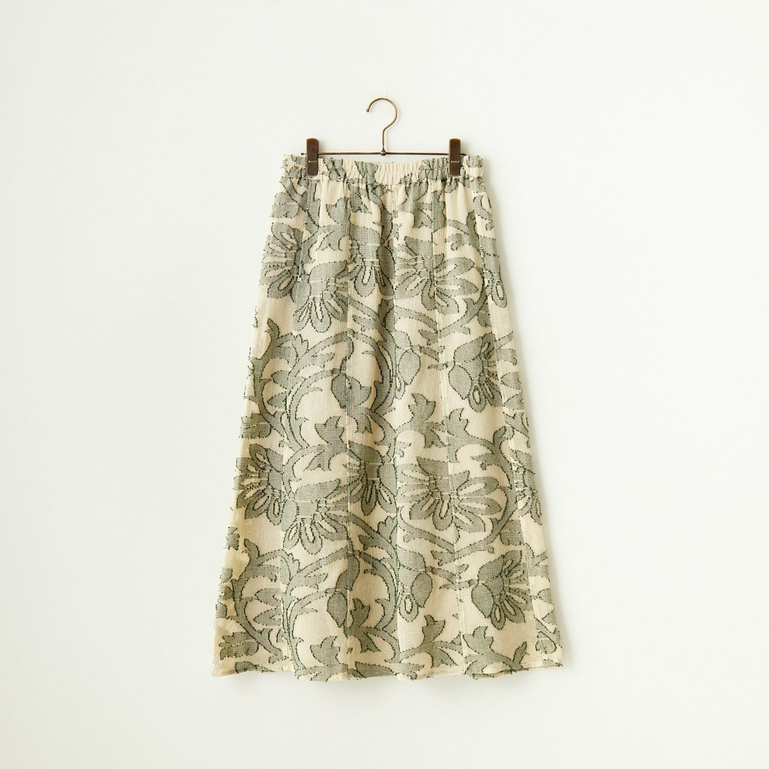 Jeans Factory Clothes [ジーンズファクトリークローズ] ネットカットジャガードフレアスカート [24771-PF] GREEN