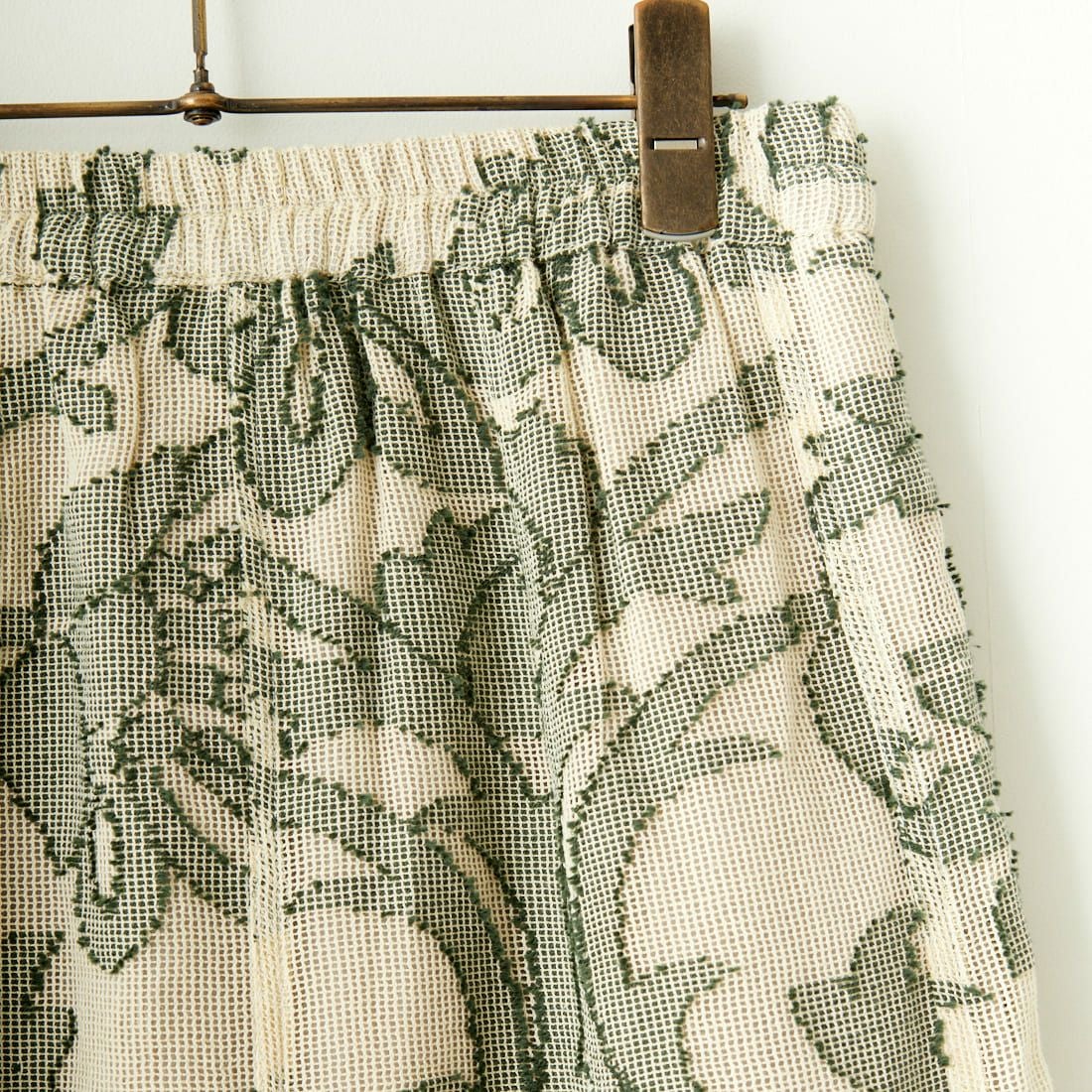 Jeans Factory Clothes [ジーンズファクトリークローズ] ネットカットジャガードフレアスカート [24771-PF] GREEN