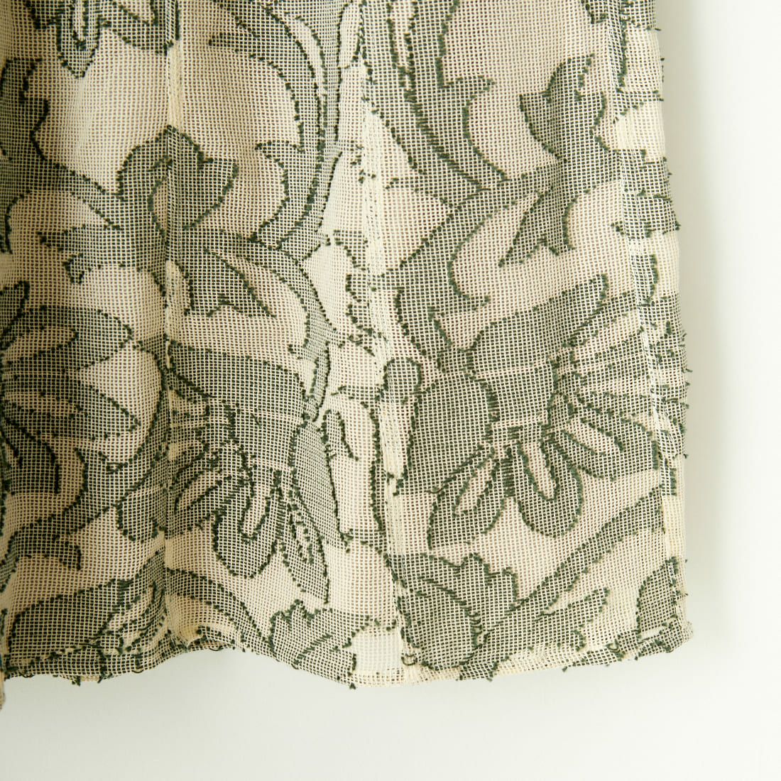 Jeans Factory Clothes [ジーンズファクトリークローズ] ネットカットジャガードフレアスカート [24771-PF] GREEN