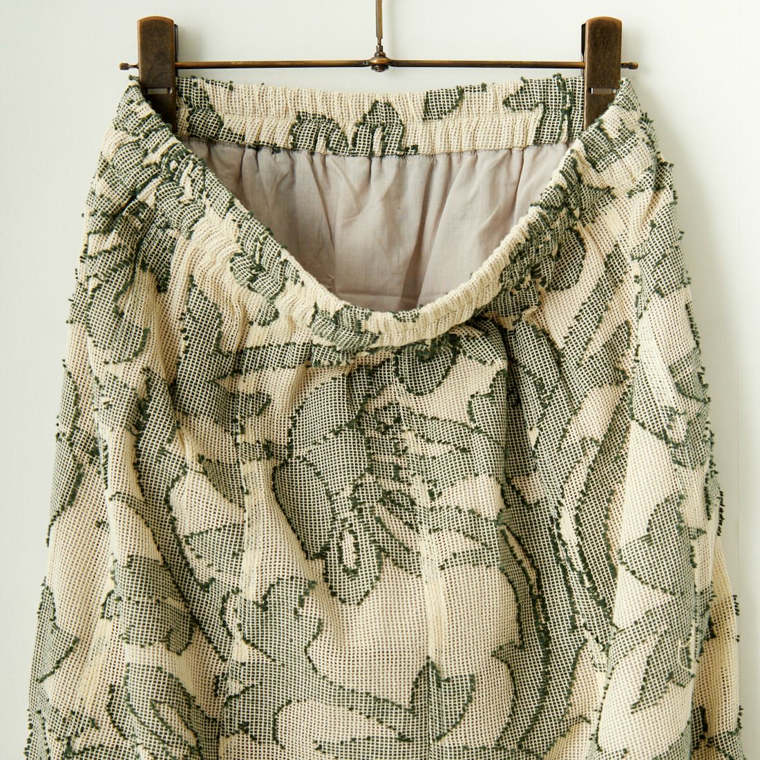 Jeans Factory Clothes [ジーンズファクトリークローズ] ネットカットジャガードフレアスカート [24771-PF] GREEN