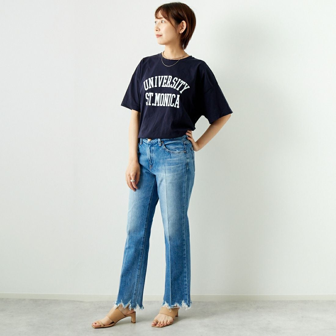 RED CARD TOKYO [レッドカード トーキョー] Leslie フレアデニム [72351901EMF] K-EX IND M &&モデル身長：167cm 着用サイズ：25&&