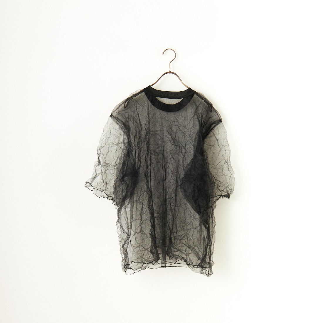 CHIGNON [シニヨン] チュールワッシャーTシャツ [9243-603LA] BLACK