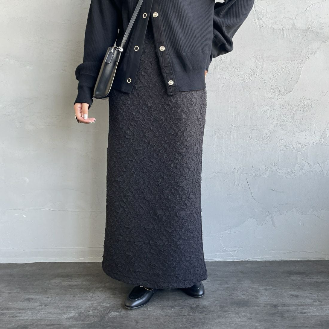 09 BLACK&&モデル身長：156cm 着用サイズ：F&&