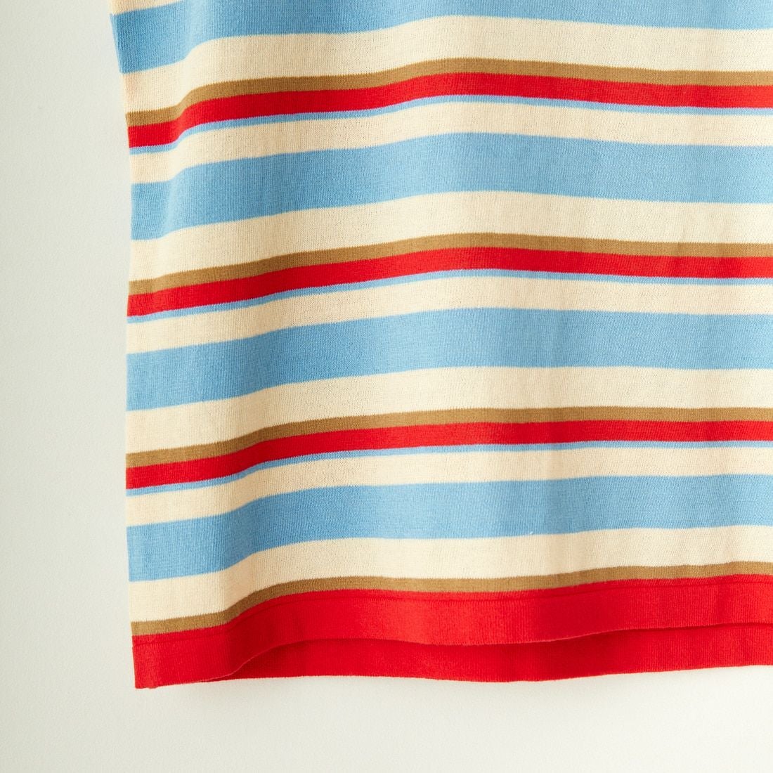 MEYAME [メヤメ] ボーダーコットンニットスリーブレスTシャツ [MEY-1861] RED