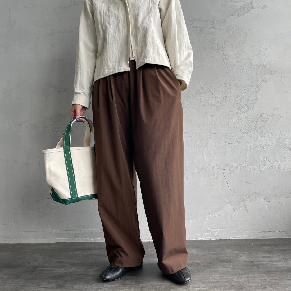 BROWN&&モデル身長：163cm 着用サイズ：F&&