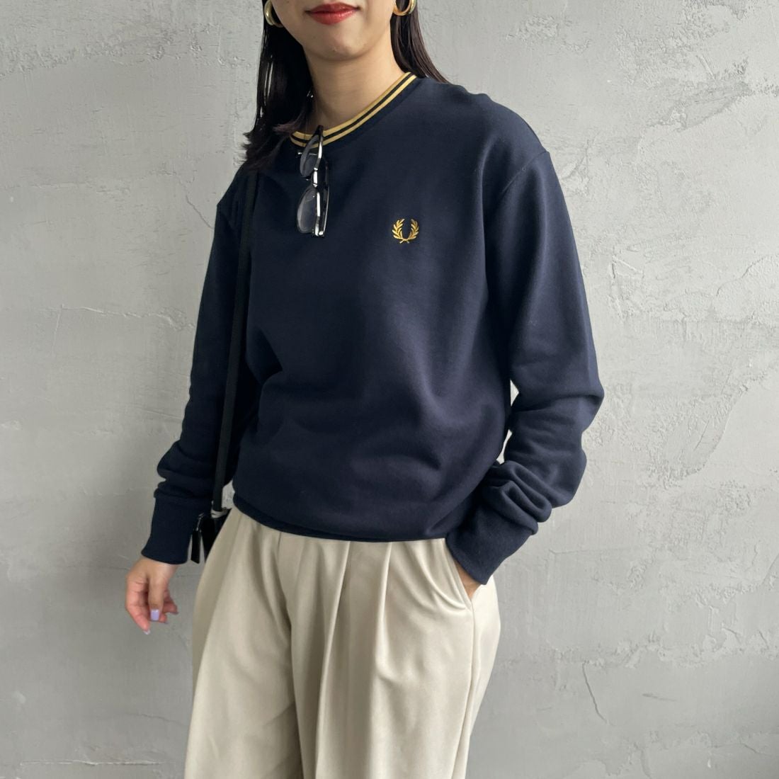 NAVY&&モデル身長：163cm 着用サイズ：S&&