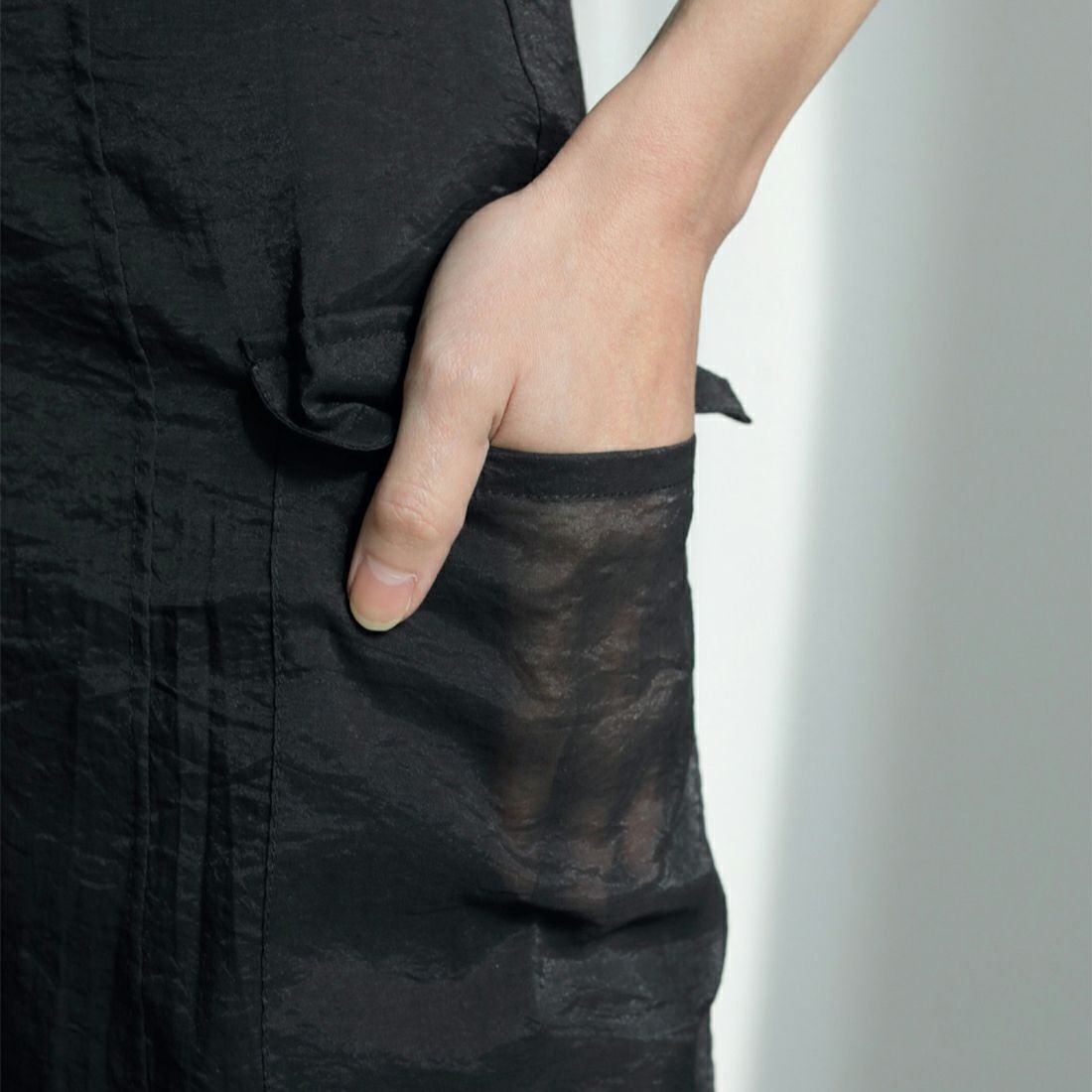 anuke [アンヌーク] シアーポケットパンツ [62410704] BLK