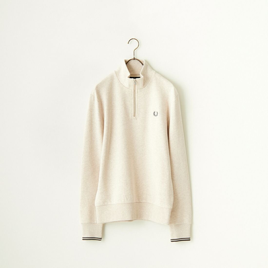 FRED PERRY [フレッドペリー] ワンポイントロゴ刺繍 ハーフジップスウェット [M3574] W50 PORRID