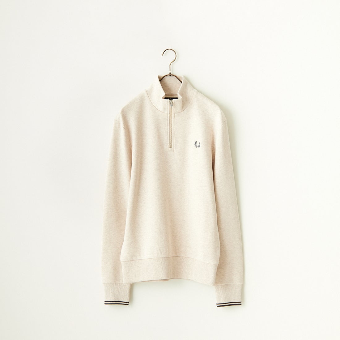 FRED PERRY [フレッドペリー] ワンポイントロゴ刺繍 ハーフジップスウェット [M3574] W50 PORRID
