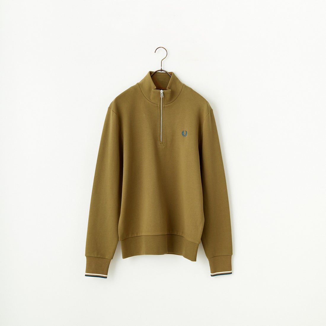 FRED PERRY [フレッドペリー] ワンポイントロゴ刺繍 ハーフジップスウェット [M3574] Z60 SHADED
