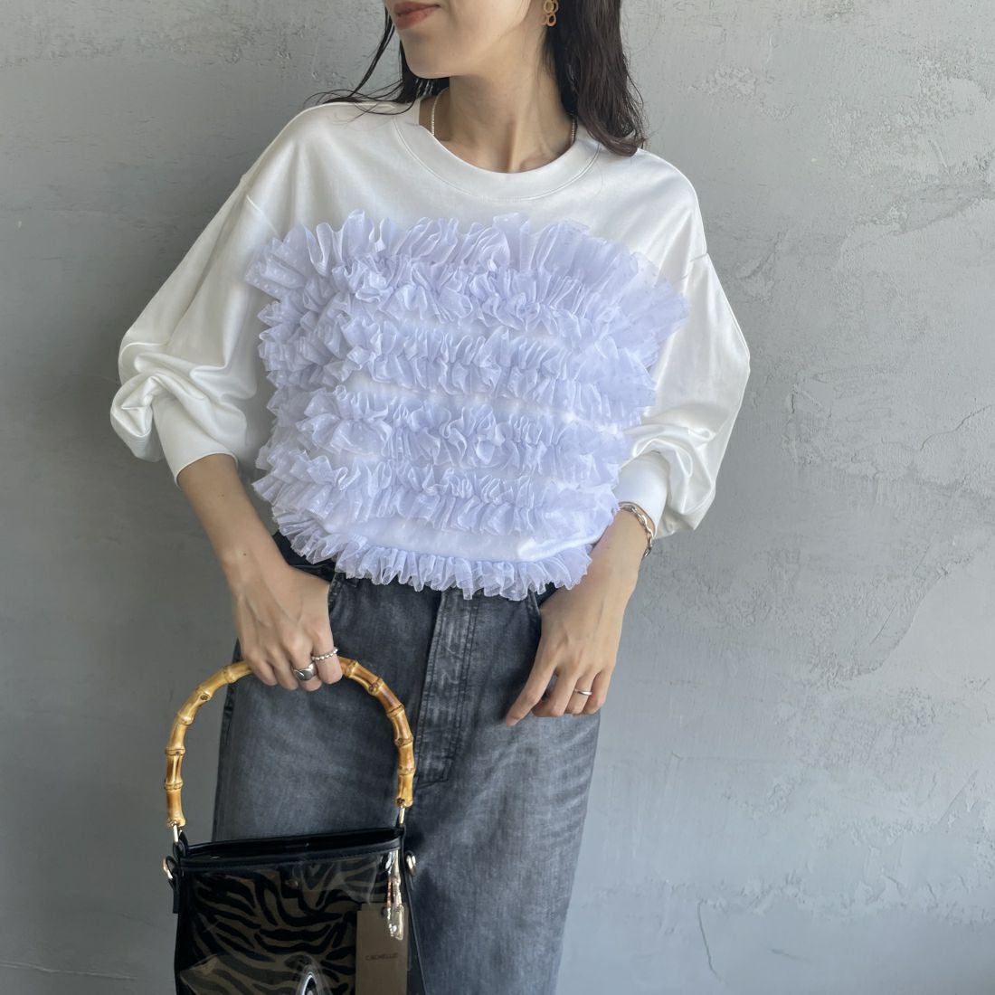 OFF WHITE&&モデル身長：160cm 着用サイズ：F&&