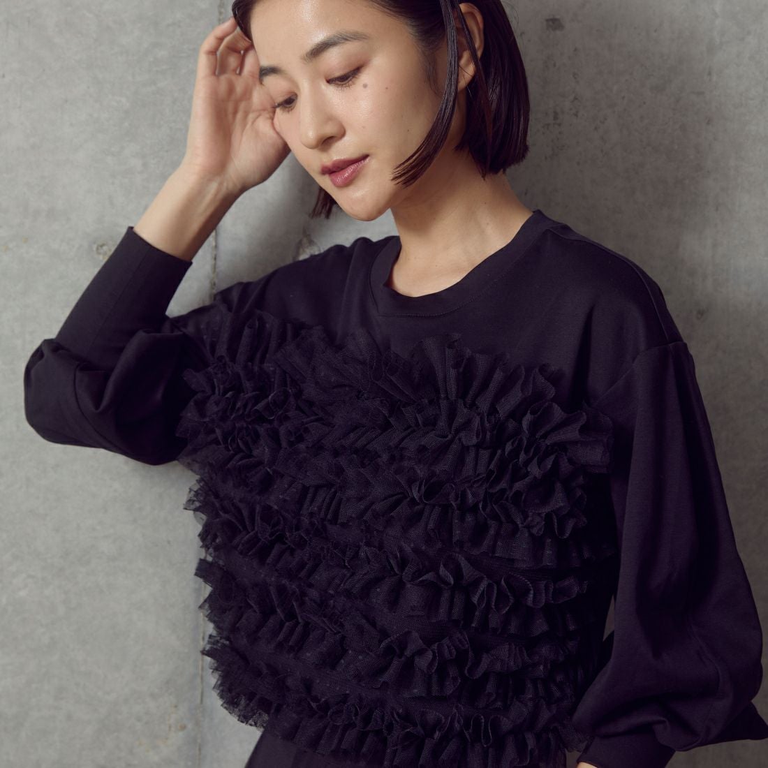 USINE [ユジーヌ] ピスチェドッキングプルオーバー [2430803] BLACK