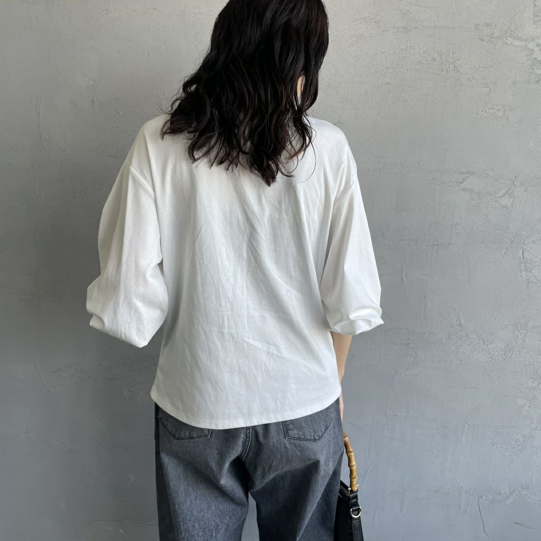 USINE [ユジーヌ] ピスチェドッキングプルオーバー [2430803] OFF WHITE &&モデル身長：160cm 着用サイズ：F&&