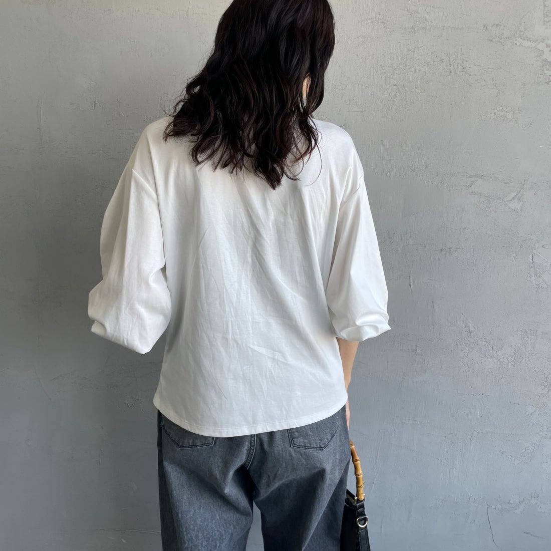 USINE [ユジーヌ] ピスチェドッキングプルオーバー [2430803] OFF WHITE &&モデル身長：160cm 着用サイズ：F&&