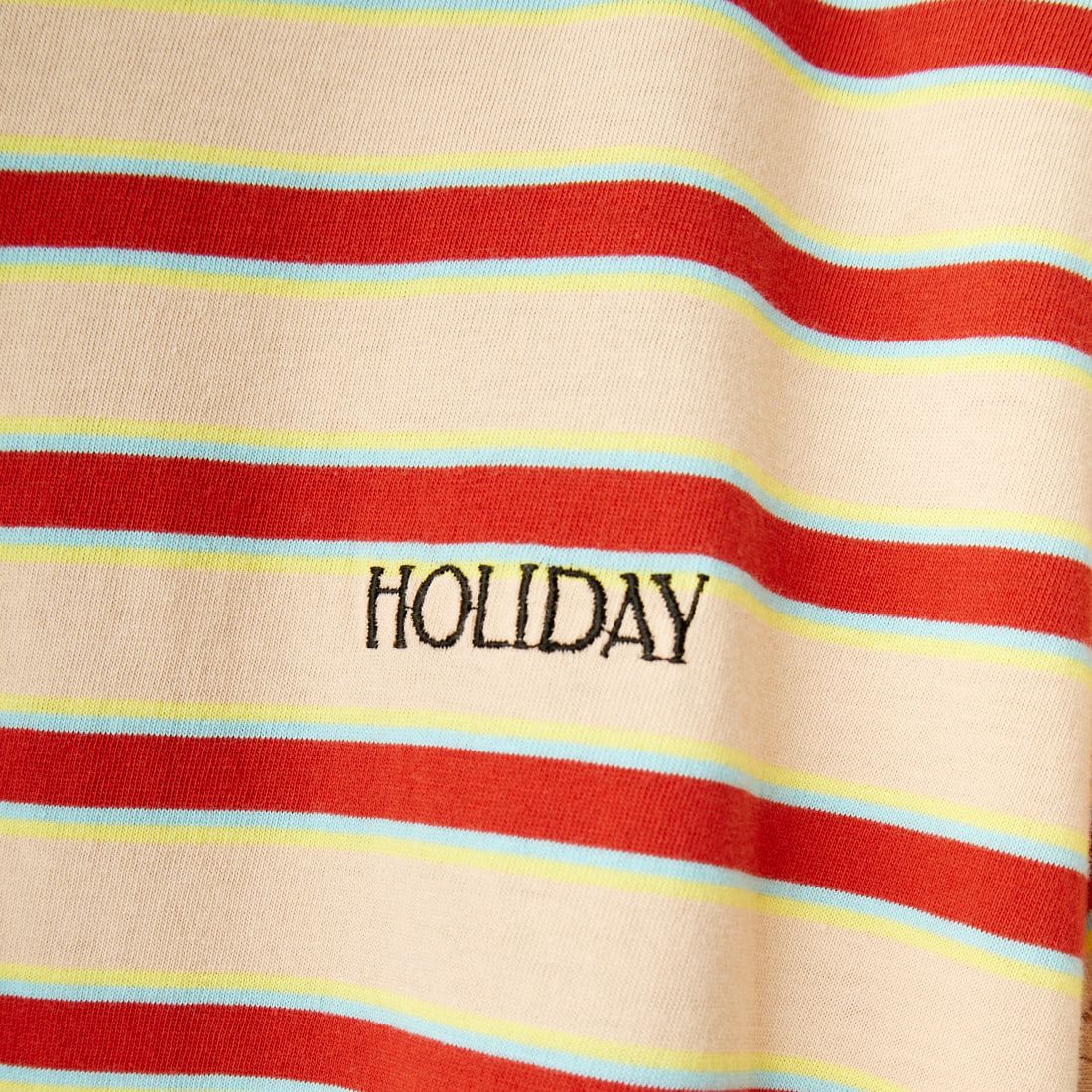 HOLIDAY [ホリデイ] スーパーファイン ショートスリーブボーダーTシャツ [24101107] BEIGE