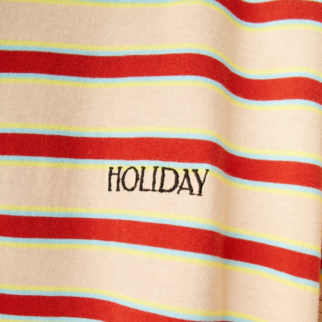 HOLIDAY [ホリデイ] スーパーファイン ショートスリーブボーダーTシャツ [24101107] BEIGE