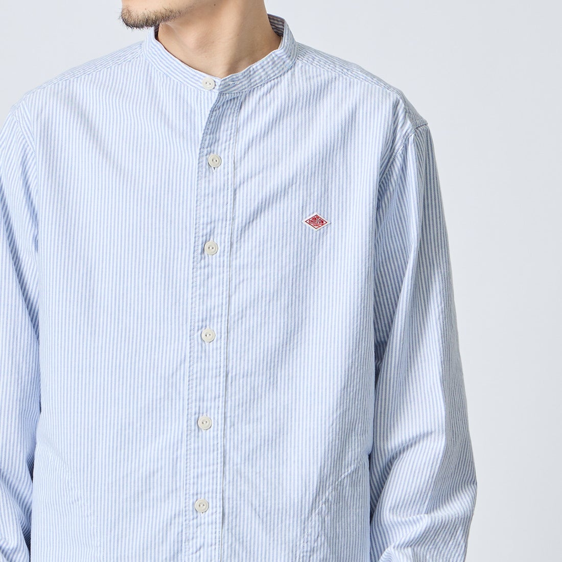 DANTON [ダントン] オックスフォード バンドカラーシャツ [DT-B0280OXP] SAX/WHT ST