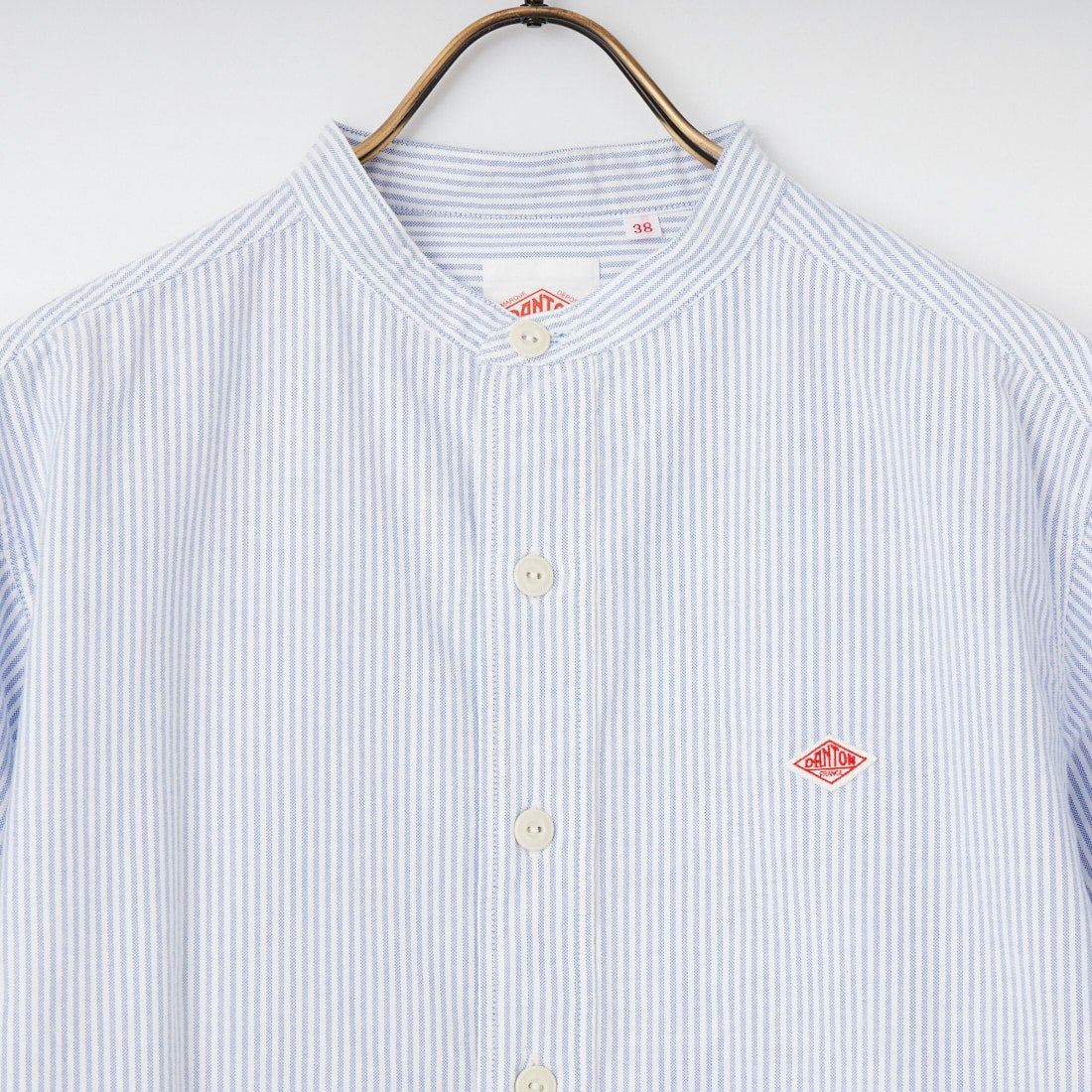 DANTON [ダントン] オックスフォード バンドカラーシャツ [DT-B0280OXP] SAX/WHT ST