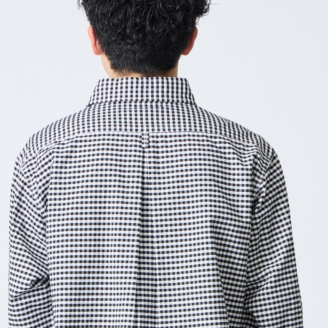 DANTON [ダントン] オックスフォード ラウンドカラーシャツ [DT-B0282OXP] BK/WH GNGM