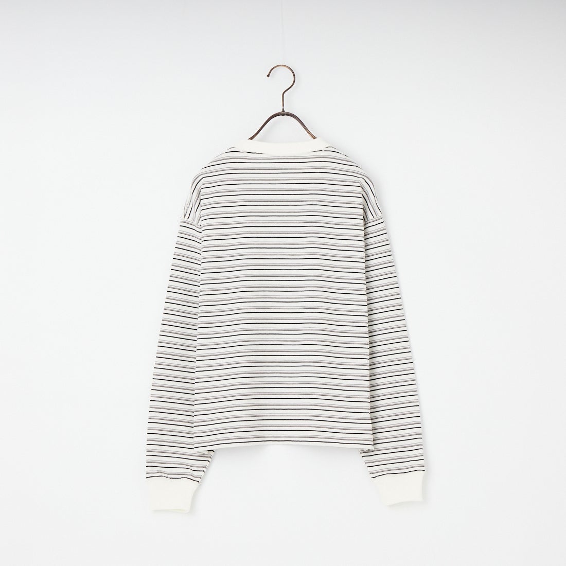 DANTON [ダントン] ストライプ ロングスリーブTシャツ [DT-C0200TCB] ECR/BK MLT