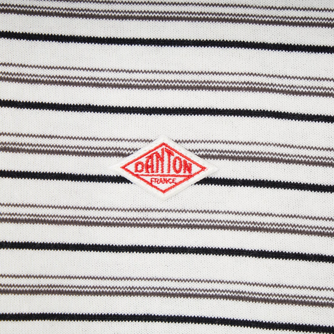 DANTON [ダントン] ストライプ ロングスリーブTシャツ [DT-C0200TCB] ECR/BK MLT