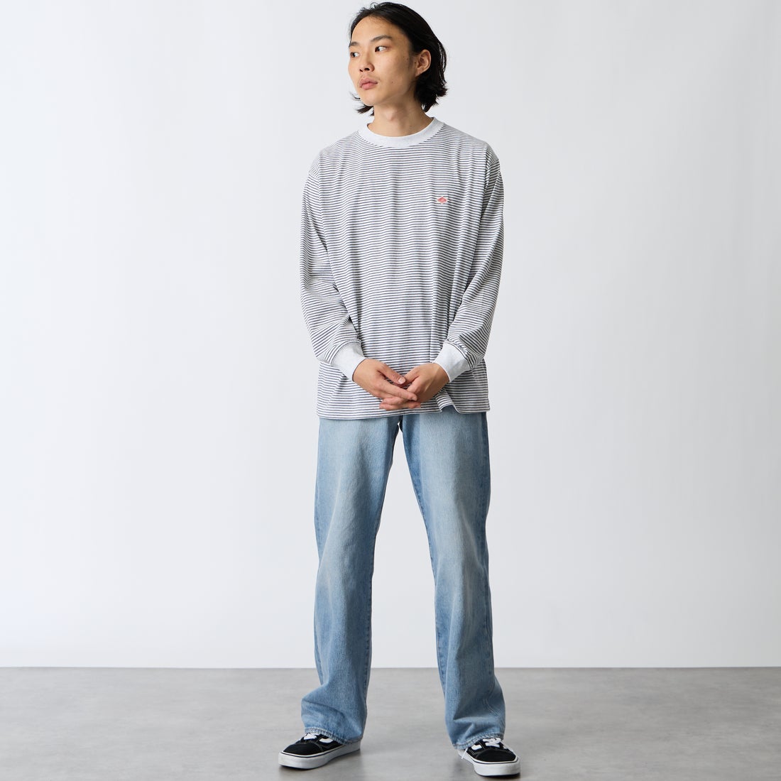 DANTON [ダントン] ストライプ ロングスリーブTシャツ [DT-C0200TCB