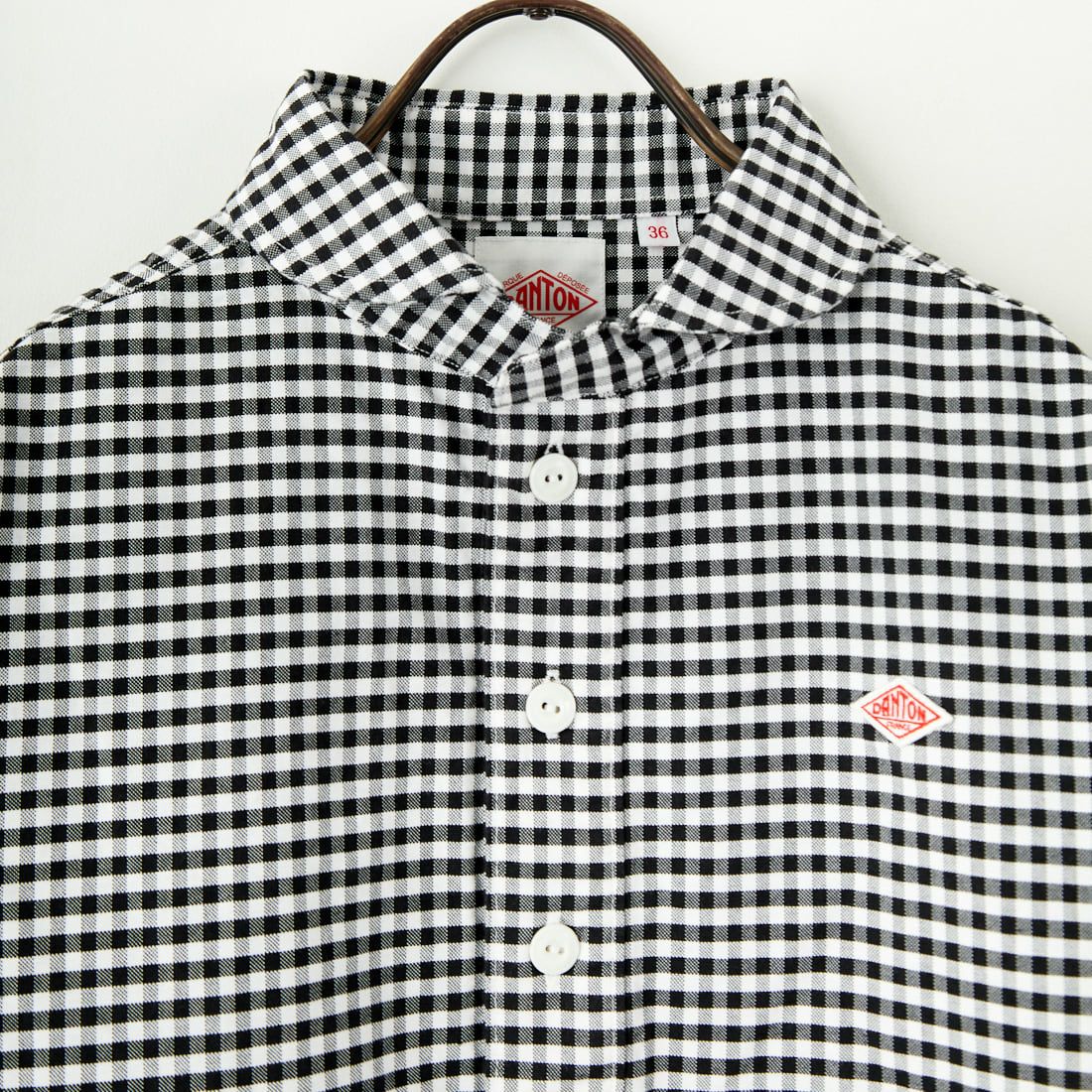 DANTON [ダントン] ラウンドカラー オックスフォードシャツ [DT-B0281OXP] BLK/ECR GN