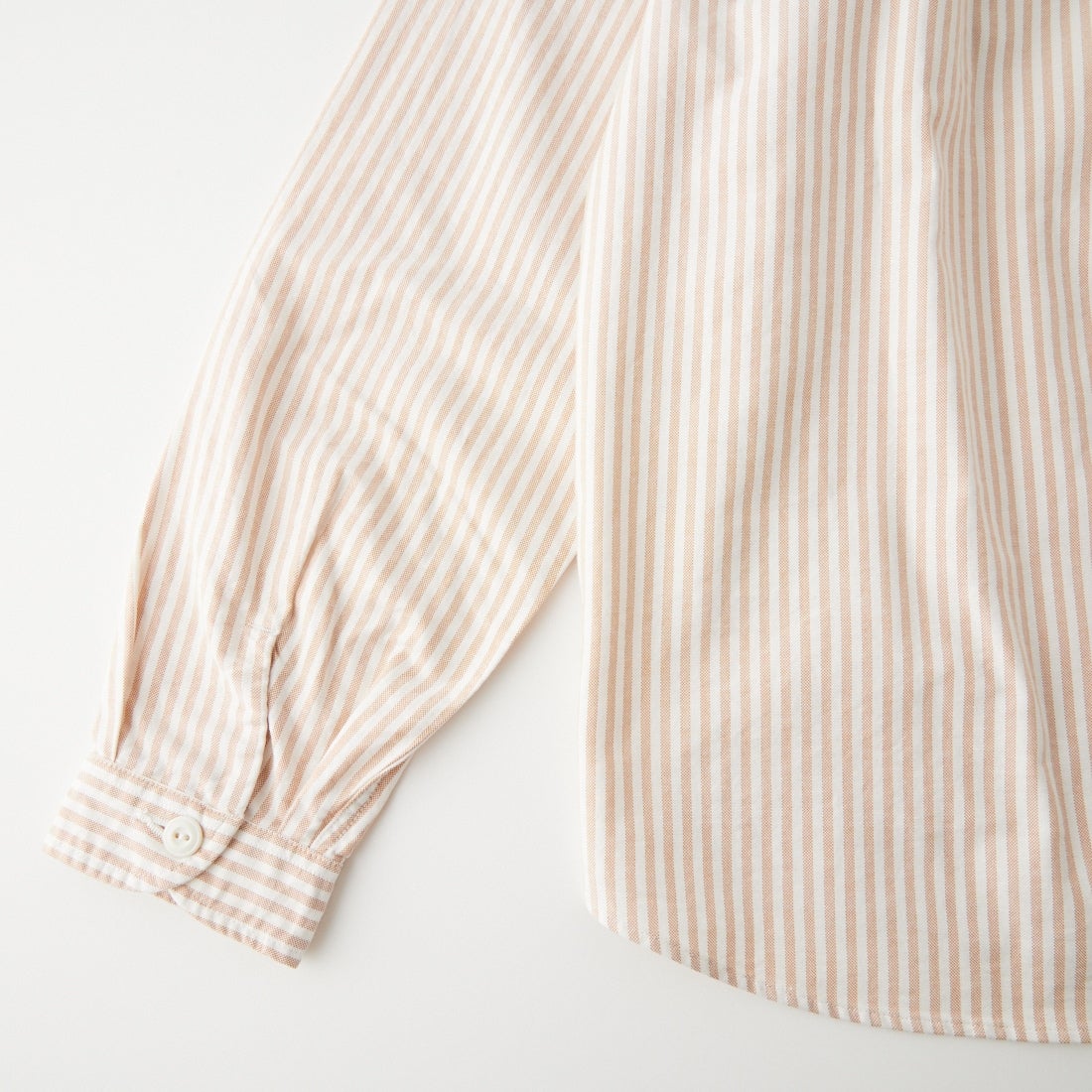 DANTON [ダントン] ラウンドカラー オックスフォードシャツ [DT-B0281OXP] BEG/WHT ST